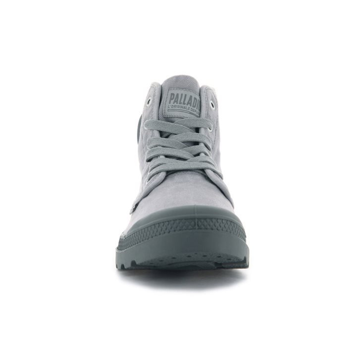 Palladium Pampa Hi Men's Boots Light Grey | UK D982-ZVI